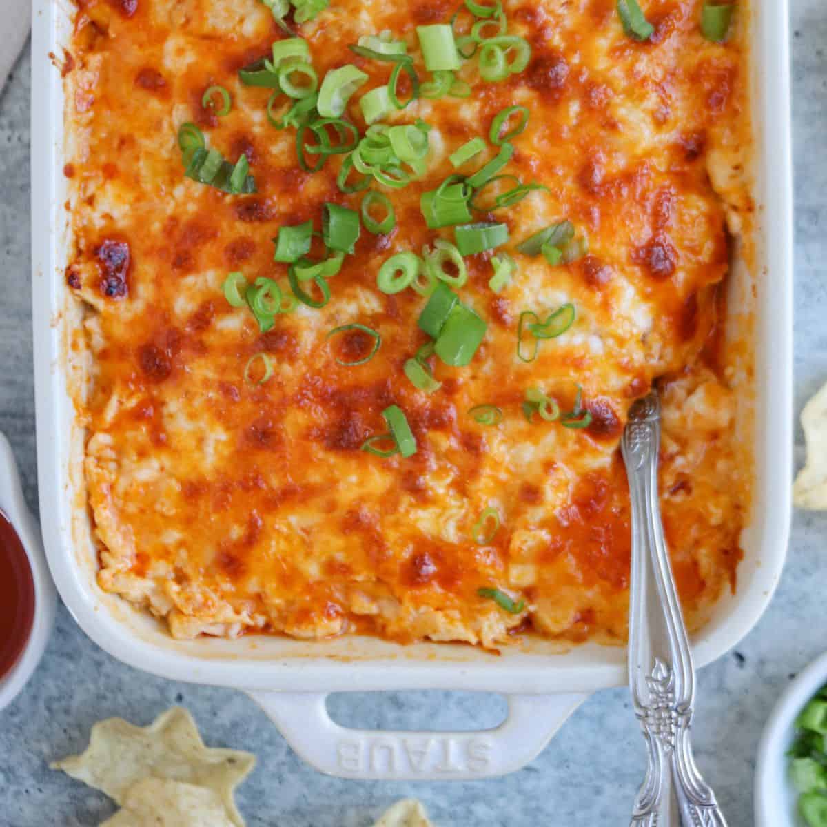 High-Protein Keto Cottage Cheese Buffalo Chicken Dip