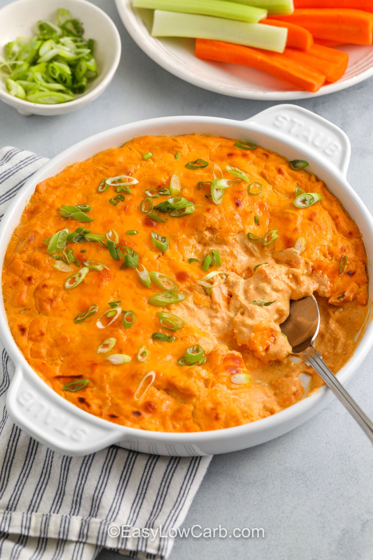 Ultra-Creamy Cottage Cheese Buffalo Chicken Dip for Parties